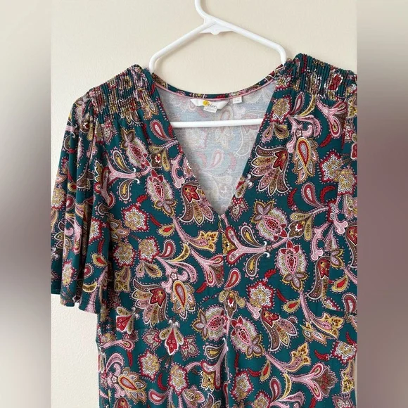 Boden Jersey Midi Tea Dress in Chesapeake Bay Paisley Size 8 - Picture 8 of 10